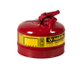 Justrite 2.5 Gallon Steel Safety Can for Flammables, Type I, Flame Arrester, Red (7125100)
