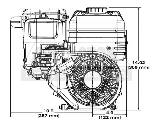 Briggs & Stratton 130G52-0182-F1 3-4" X 2 27-64" Horizontal Recoil XR950 Engine