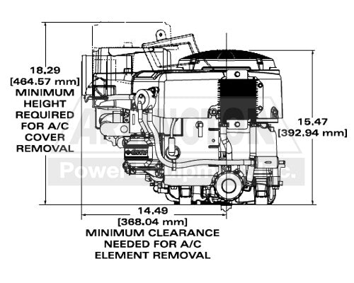Briggs & Stratton 49T877-0017-G1 1" X 3-5-32" Vertical Shaft 27hp Engine