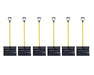 Bon Tools 28-159 Snow Scoop Shovels (6-Pack) 19.75" Poly Head Fiberglass Shaft D-Handle