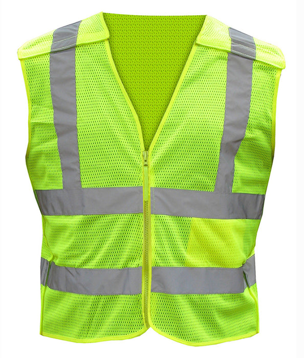 Forester Lime Tear Away Safety Vest Zip Front Class 2 XL VEST4-XL