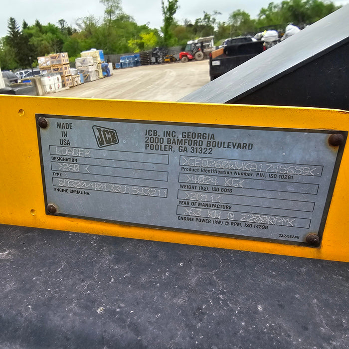 USED 2011 JCB 260 Skid Steer Loader - No Bucket