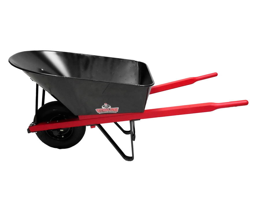 Sterling Steel Tray Wheelbarrow 6 Cu. Ft. w/ Pneumatic Tire 111211