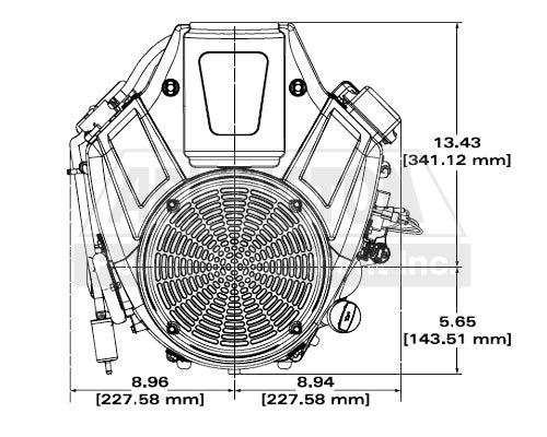 Briggs & Stratton 44T977-0009-G1 1" X 3 5/32" Vertical Electric Engine ...