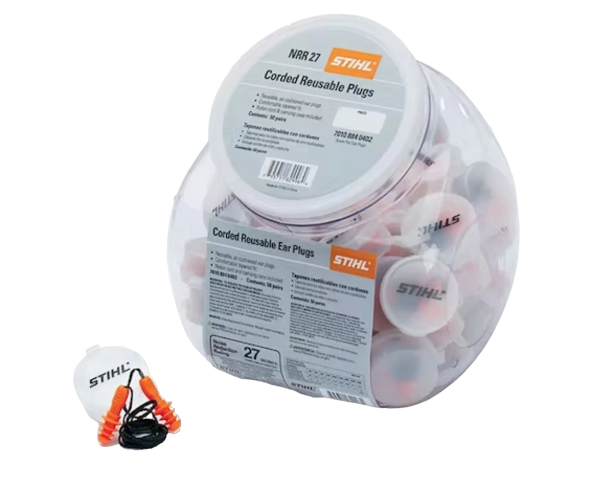 Stihl NRR 27 - 50 Corded Ear Plugs in Jar Container 7010-884-0403