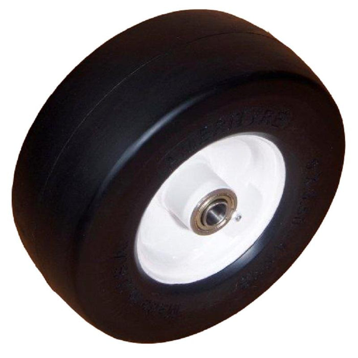 Amerityre Solid Smooth 11-4.00-5 Mower White Centered Hub 5" HL 3/4" Bearing LD 340lbs 11-114005-BN-C50034