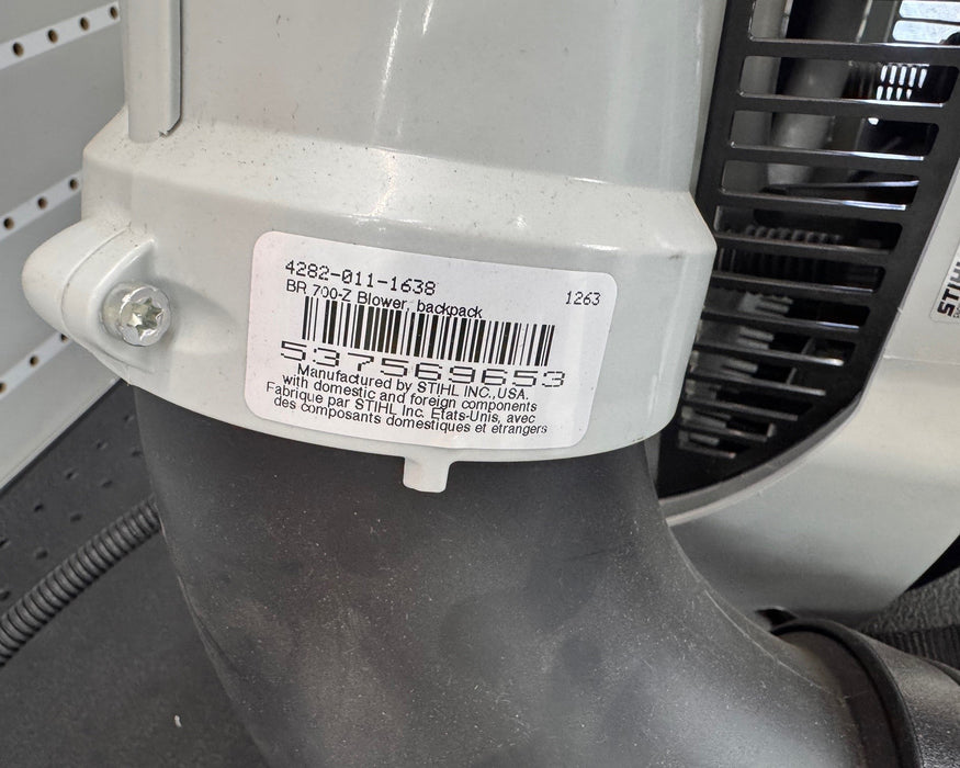 Stihl 4282-011-1638-US BR 700 Z Blower, Back Backpack Blower CLOSEOUT