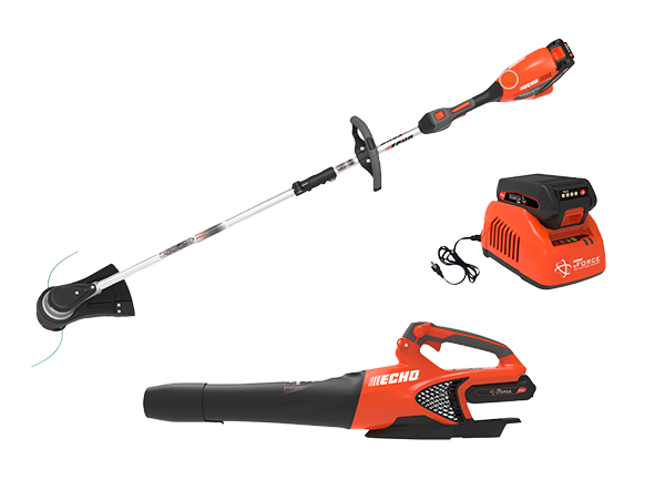 Echo DCP-BVRVS1B 56V 16" String Trimmer and Handheld Blower with 2.5AH Battery & Charger