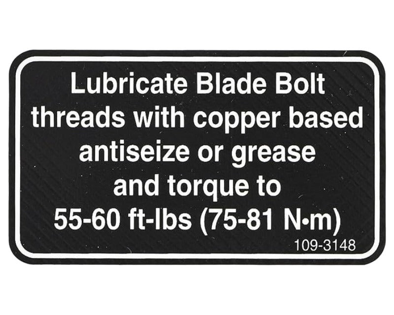 Exmark 109-3148 Decal,Bolt Torque