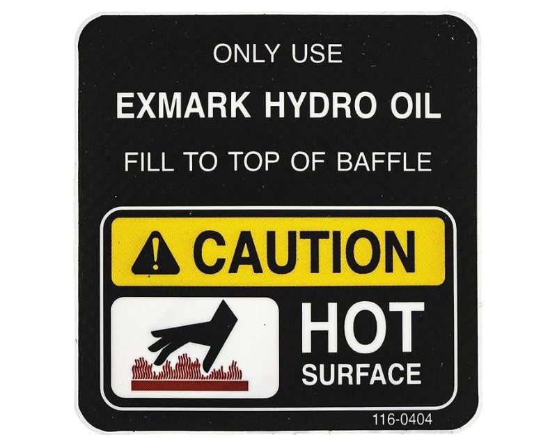 Exmark 116-0404 Decal-Hydraulic Tank