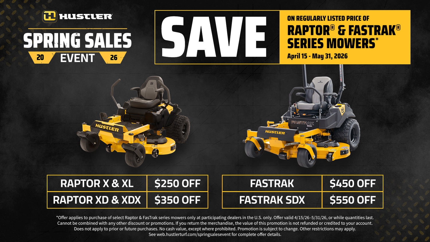 Up to $550 Off Select Mowers