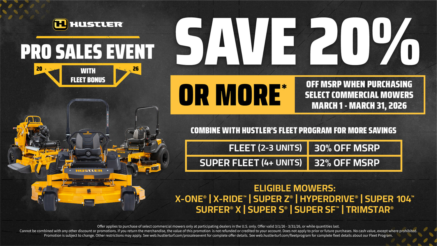 20% Off Select Mowers