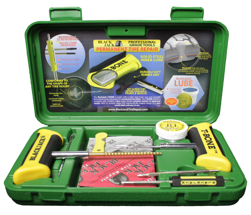 Blackjack KT-330G Green T-Bone Tire Repair Kit Heavy Duty Plug Kit