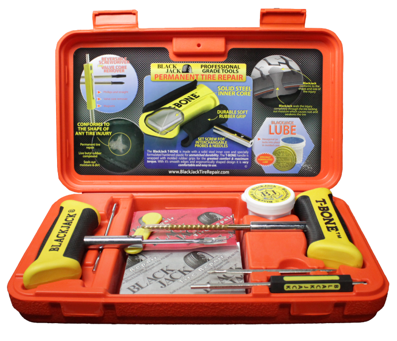 Blackjack KT-330O Orange T-Bone Tire Repair Kit Heavy Duty Plug Kit