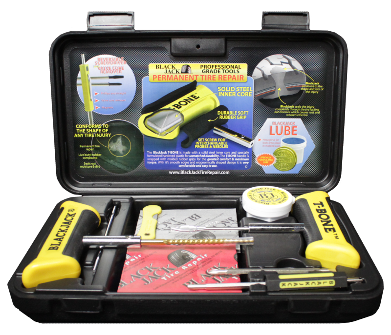 Blackjack KT-330 T-Bone Tire Repair Kit Heavy Duty Plug Kit ATV Truck Trailer