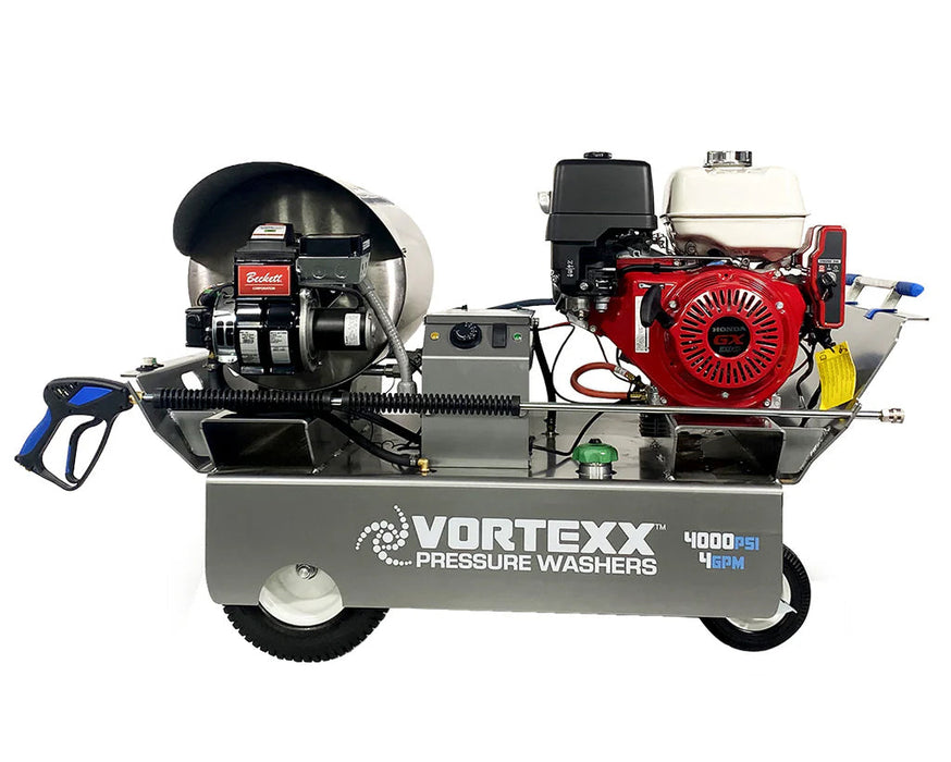 Vortexx 4000HOT Pressure Washer 4000 PSI 4.0 GPM Professional Hot Ele Start Honda GX390 VX70606H