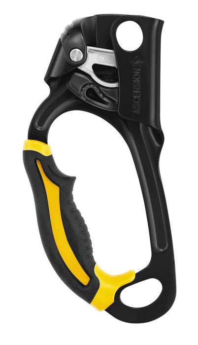 Petzl ASCENSION Ergonomic Handled Ascender - Right - Black-Yellow