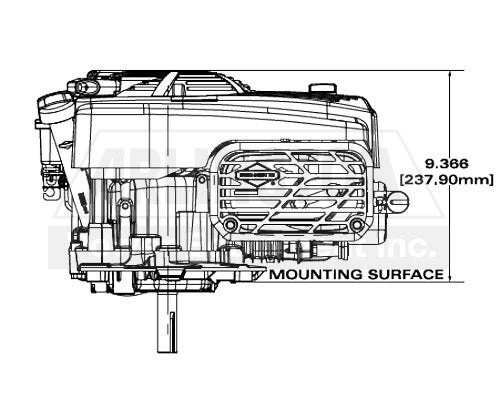 Briggs & Stratton 125P02-0012-F1 25mm X 3 5-32" Vertical Recoil 850 Series Engine w- Muffler