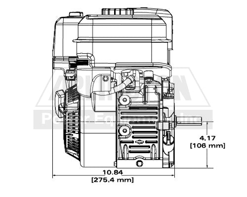 Briggs & Stratton 13L352-0049-F8 3-4" X 2" Horizontal Recoil Vanguard Series Engine w- Muffler