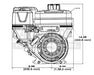 Briggs & Stratton 13L352-0049-F8 3-4" X 2" Horizontal Recoil Vanguard Series Engine w- Muffler