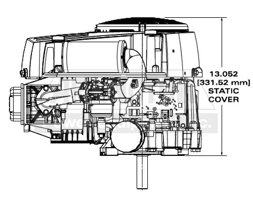 Briggs & Stratton 31R907-0022-G1 1" X 3 5-32" Vertical Recoil Intek Series Engine