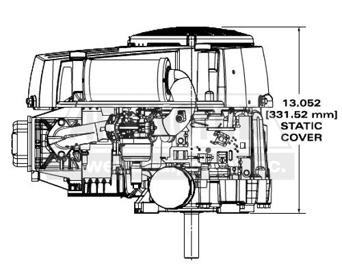 Briggs & Stratton 31R976-0016-G1 1" X 3 5-32" Vertical Recoil PowerBuilt Series Engine w- Muffler