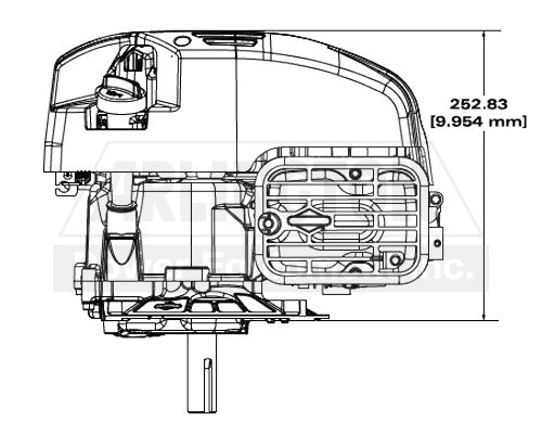 Briggs & Stratton 104M02-0196-F1 25mm X 3 5-32" Vertical Recoil 725 EXi Series Engine w- Muffler