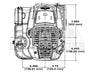 Briggs & Stratton 104M02-0198-F1 25mm X 3 5-32" Vertical Recoil 725 EXi Series Engine w- Muffler