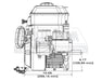Briggs & Stratton 15C112-3007-F8 3-4" X 2-27-64" Horizontal Engine w- Muffler