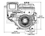 Briggs & Stratton 19N132-0051-F1 3-4" X 2 1-2" Horizontal Recoil 1450 Series Engine w- Muffler