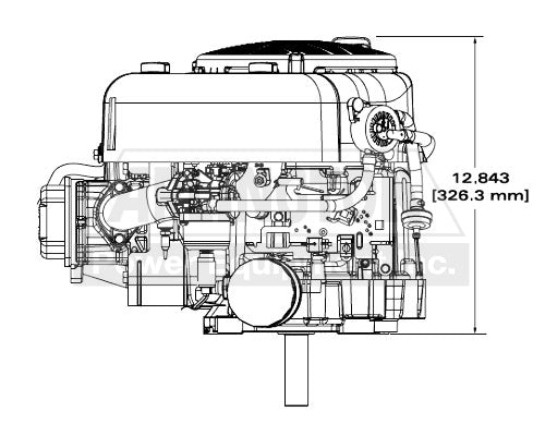 Briggs & Stratton 21R807-0072-G1 1" X 3 5-32" Vertical Electric Engine w Muffler