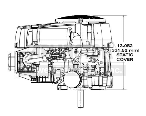 Briggs & Stratton 33S877-0019-G1 1" X 3 5-32" Vertical Shaft Professional Engine